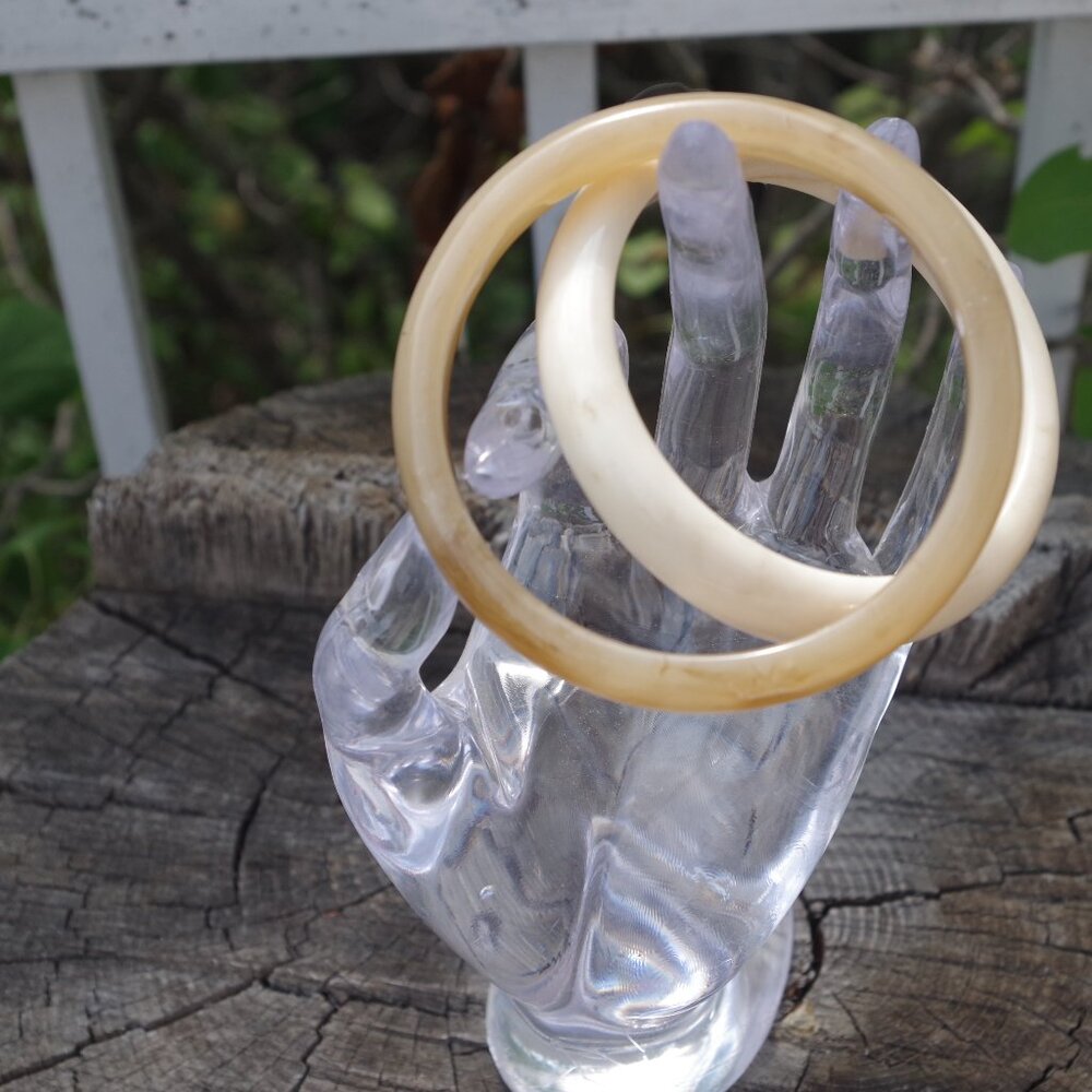 Two Beautiful Lucite Bangles From 80s